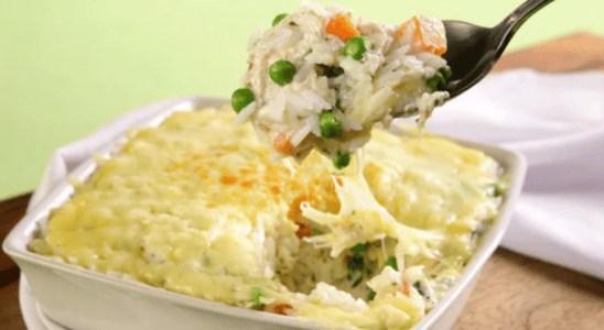 Arroz De Forno Com Queijo E Legumes