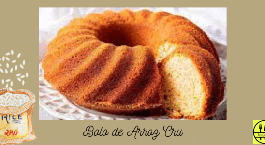 Bolo de Arroz Cru Fofinho Sem Glúten