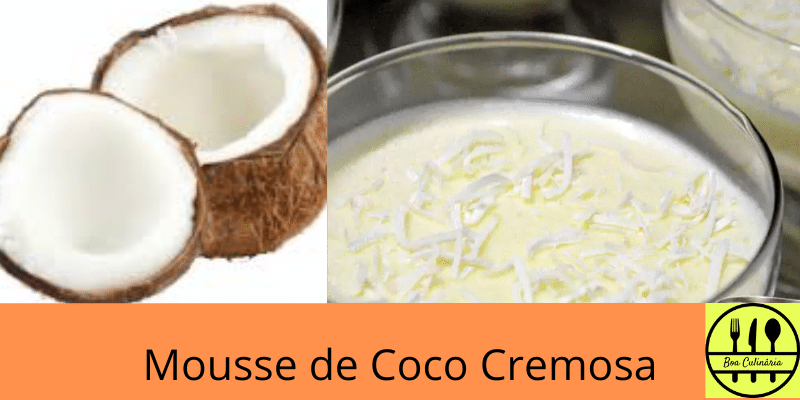 Receita de Mousse de Coco Cremosa